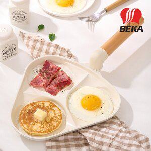 [베카] 블랑우드플러스 세라믹코팅 인덕션겸용 3구 에그팬