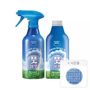 해피바스 필쏘굿 풋샴푸 500ml, 1개 + 리필 500ml, 1개 + 증정( 발매트,1개 )