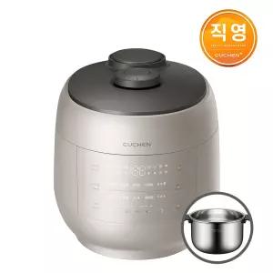 쿠첸 본사직영 그레인 6인용 올스테인리스 IH전기압력밥솥 샌드베이지 CRT-UPDS0671SB
