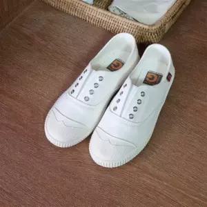 여성 캐주얼 무지 캔버스 코튼 로우탑 스니커즈