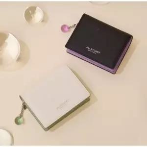 [롯데백화점]질스튜어트 [선물포장+쇼핑백] 블랙,아이보리 배색 소가죽 반지갑 JAWA5F921BK,JAWA5F922I2