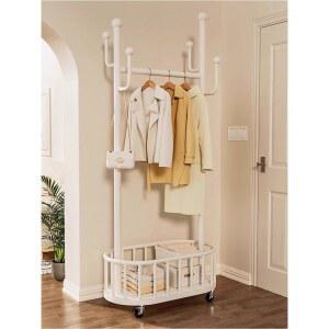 틈새 행거 미니 옷걸이 코너 원목행거 헹거 스탠드 조립식 좁은공간 철제 현관 네츄럴