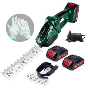 미니예초기 전정기 헤지트리머 가지치기 관목 깎는 교체 무선 마당 세트 기계 IN 옐로