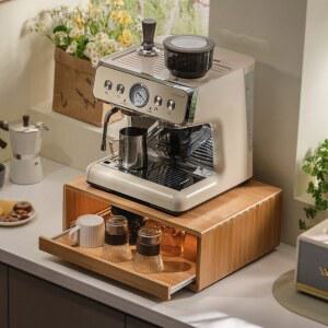 원목 화이트 휴게실 수납장 풀업 선반 디스플레이 커피머신 사무실 풀업가능 받침대