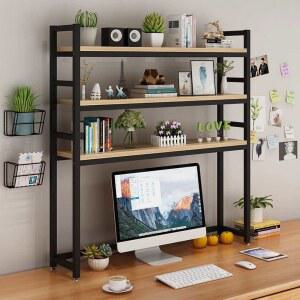 책상 컴퓨터 프린터 정리함 흰프레임 밝은호두 프린트 화이트 60 책장 길이