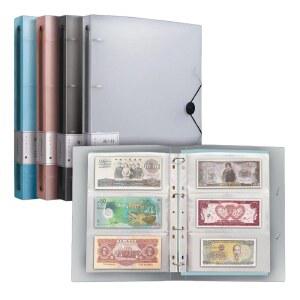 지폐 수집 앨범 360장 대용량 플라스틱 옛날돈 60개 수집앨범 정리대 수납 진열 보관