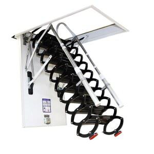 전동 다락방 사다리 복층 개폐식 창고 펜션 계단 다양한사이즈 이층 철제 무선 2M