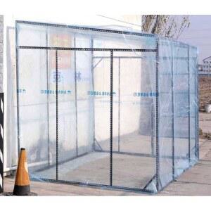 벽면 야외 브래킷 방풍 블랙 텐트 비닐 식당대기실 투명 간이 선룸 상품 문의 실내 포장마차