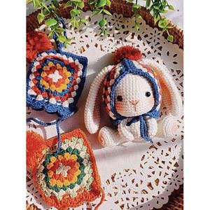 뜨개도안 인형키링 귀여운 토끼 빨강 코바늘뜨기 뜨개도안인형키링 니트 뜨기 머리띠