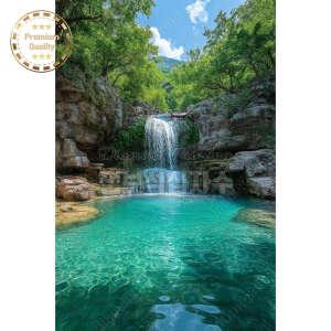 보석비즈십자수 에메랄드 폭포의 휴식 잼보석 대형
