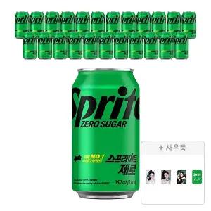 스프라이트 제로 350ml, 24개 + 증정 ( 카리나 포토카드 , 주문시 100% 증정 )