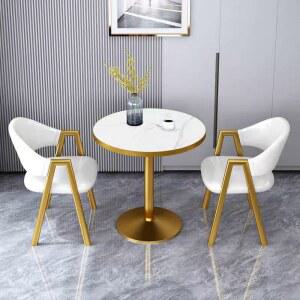 세라믹 식탁 베란다 2인용 의 트 800 원룸 6인용 원탁세트 반원 2개 색상 반원형