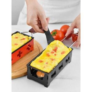 라클렛그릴 프라이팬 라끌렛 치즈 스틸 스틸자루구이판 개별불판 단품 촛불 세트 블랙 세트