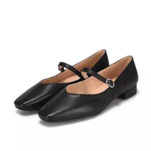 [본사운영] BABARA 양가죽 보석 장식 여성메리제인플랫 2cm_AAF133