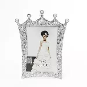 왕관 사진 액자 어린이집 실버 엔틱 백일 (WFHKALG)