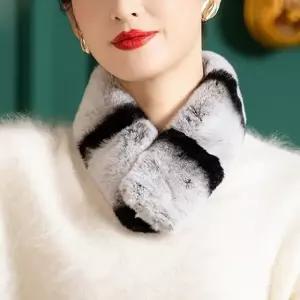 겨울 투톤 통가죽 마그네틱 자석 렉스 토끼 머플러 (WFGWFEL)