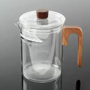 내열유리 차포트 800ml 티포트 티팟 손잡이 우드 (WFHEXYP)