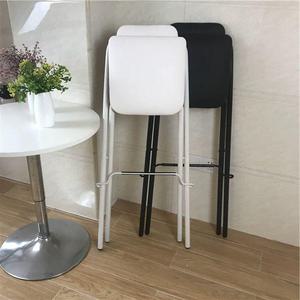 접이식 바의자 바스툴 바체어 등받이 높은의자 아일랜드 높이 75cm 올블랙