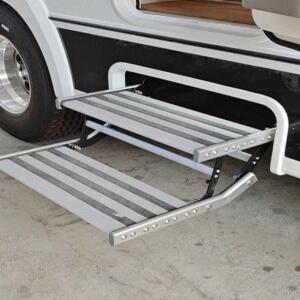 캠핑카 계단 카라반 스텝 트레일러 발판 접이식 수동 단층