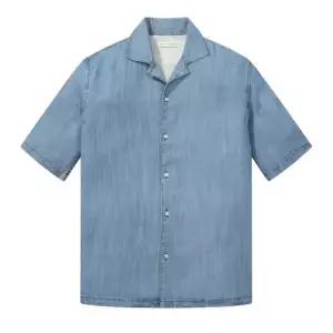 [롯데백화점]본 남성 S/S 리오셀 데님 하프 셔츠 블루 BNEMBA690BL