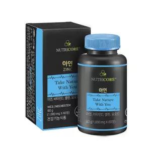 [뉴트리코어] 아연 60정 x 1박스 (2개월분)