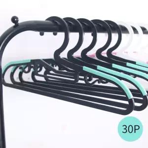 유아옷걸이 30p 논슬립 어깨뿔방지 행거 정리 수납 아동 키즈 베이비 옷장 미끄럼방지 걸이