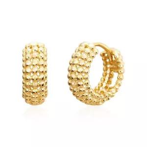 [모룬] 14K/18K 블룸 스피어볼 루프 원터치 링 귀걸이 S 한쌍 MOE41704