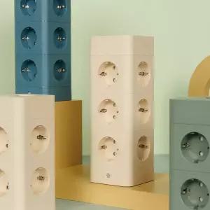 2개구성 대용량 4000w 타워형 멀티탭 에코너 12구 16구 C타입 A타입 충전 타워멀티탭