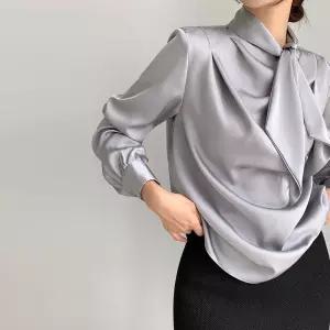 (뮬랑) 제인 글로시 블라우스 (4col)[셔츠DBR45]