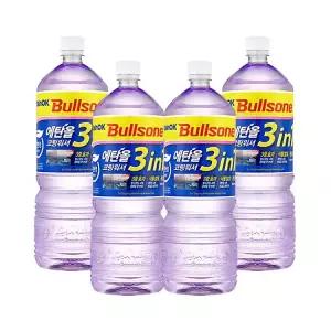 [내일도착]불스원 Rain Ok 에탄올 3in1 코팅 워셔 1800ml, 4개입