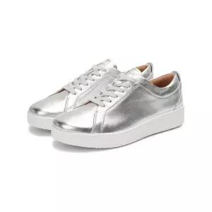 [핏플랍] W 랠리 레더 스니커즈 실버 X22-011