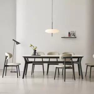 나무뜰 노체 양면 통세라믹 애쉬 원목 테이블 6인용 식탁세트 2000 (의자6) VNM068C (착불)