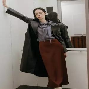 [막스까르띠지오]머메이드 맥시 새틴 스커트