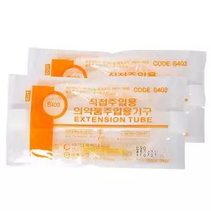 한국백신 수액연결줄 90cm 25개입 수액연결관 튜브