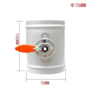 [로로구대]아연 도금 댐퍼 공기 밸브 3/4/5/6/8인치 파이프용 수동 체크 밸브 80/100/125/150/200mm