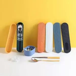 바네 무소음 휴대용 도시락 수저통 스텐 수저세트