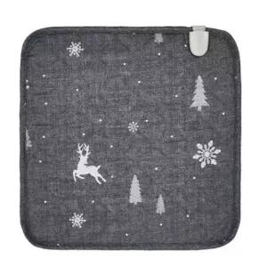 국내생산 한일의료기 1인 전기방석 워셔블 눈꽃사슴 패턴디자인 온열방석 의자 쇼파