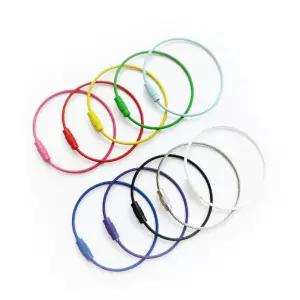 컬러 칼라 무지개 와이어링 와이어키링 악세사리 열쇠고리 액세서리 부자재 만들기 키링 diy 제작 굿즈재료