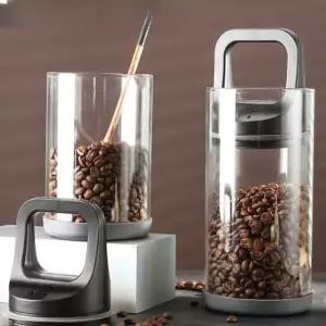 프리미엄 커피 파스타 밀폐 진공 블랙 대형 원두 보관용기 분쇄 보관통