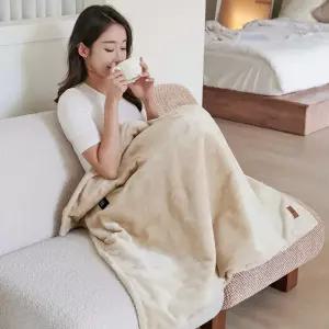 비타그램 USB 그래핀 탄소 극세사 담요 베이지