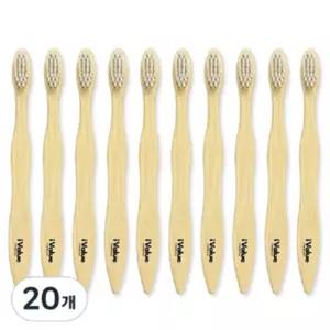 아기 대나무 칫솔 아동용 돌아기 초등학생 주니어 친환경 나무 칫솔 20개