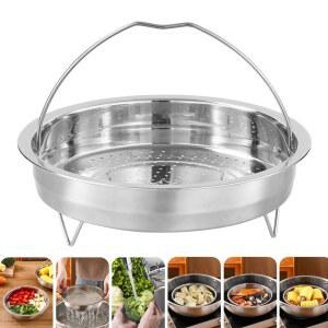 손잡이가 달린 스테인리스 스틸 스티머 바구니 도구 배수 음식 배수구 스팀 요리 그리드 밥솥 압력