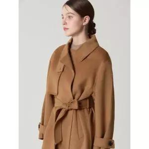 [하프클럽/오조크]울 트렌치 오버핏 핸드메이드 코트 (택가격 398000원)