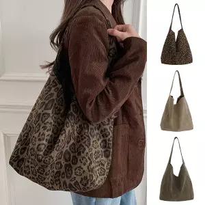 카밀라 스웨이드 레오파드 무지 숄더 백 (25BA052)