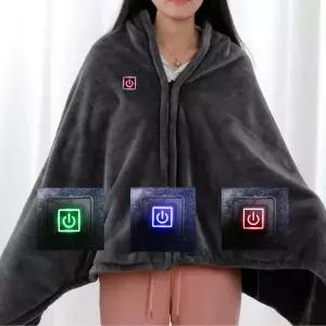 한일의료기 네모 고급 극세사 휴대용 USB1인용 전기요  온열담요 무선 캠핑용 전기담요 부드러운 차박 대형 찜질기