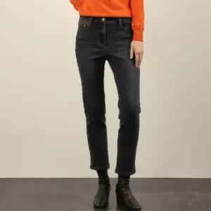 VVCMP4W9181 롤업배색자수데님팬츠