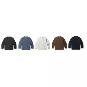 [리버스지오지아](마산점)25 FW 겨울 텍스쳐드 맨투맨 5종 택1 [다크그레이, 블루, 라이트베이지, 브라...