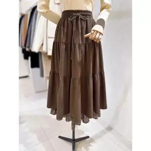 갤러리아 [LAP]체크배색 코듀로이 롱스커트(AR4WSC40)