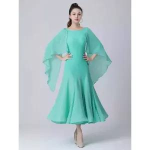 스포츠 댄스복 사교 공연의상 드레스 댄스 여성용 탱고 왈츠복 무대의상