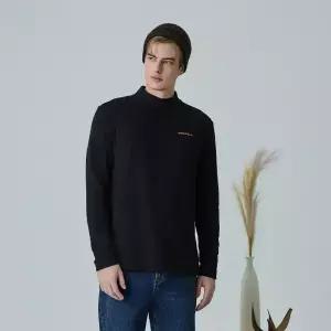 [머렐] 남성 모크넥 기모 긴팔 티셔츠 (D4LS302MBLK-K)